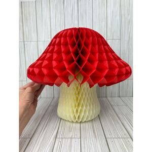 Red Honeycomb Mushroom Hanging Decoration Christmas Gnome Garden Fairy Party